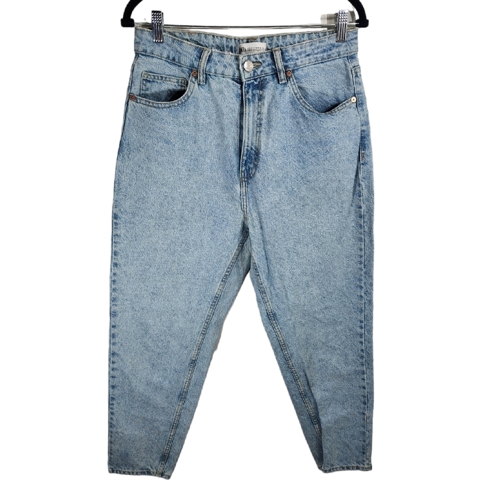 Zara Mom Jeans Womens 10 Light Blue Denim